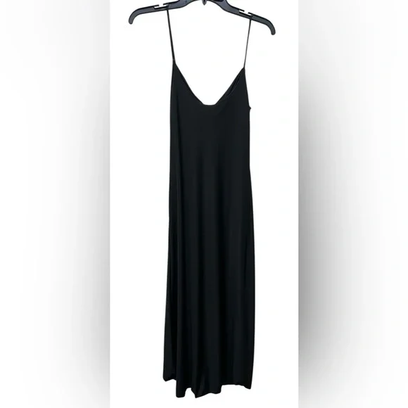 Sincerely Jules Y2K Maxi Dress Womens Medium Black Satin Slip Lace Whimsigoth - Picture 4 of 6